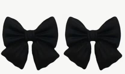 Black Bow Earrings