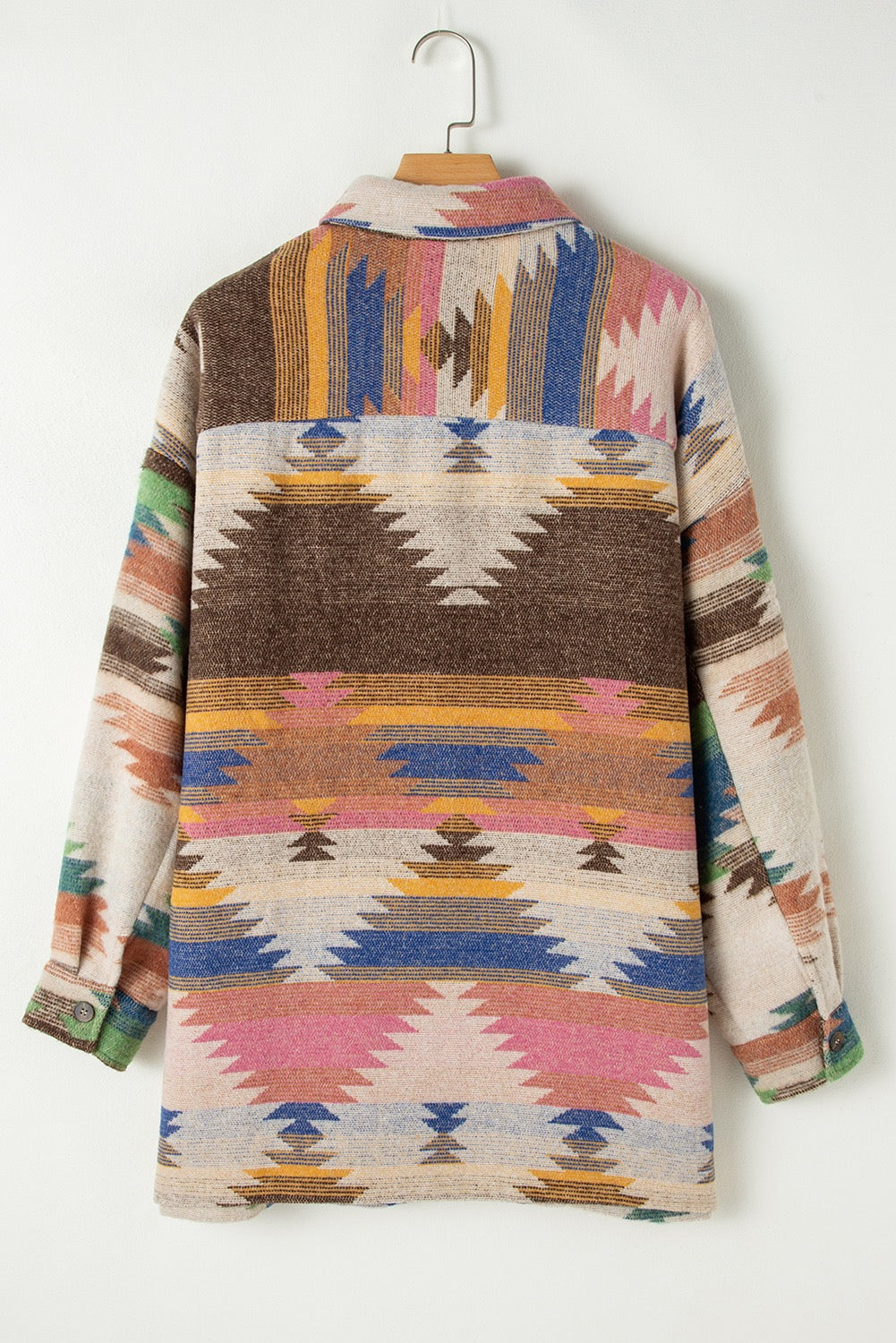 Aztec Print Button Up Shacket