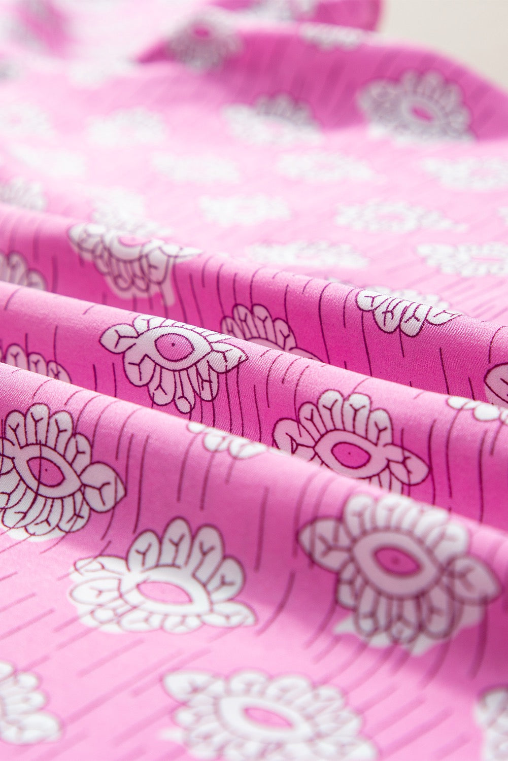 Pink Vintage Floral Blouse