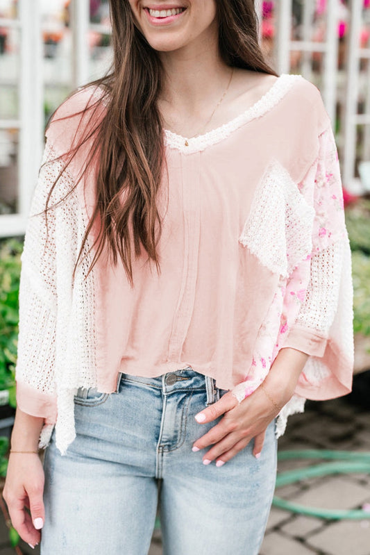 Flowy Pink Floral Top