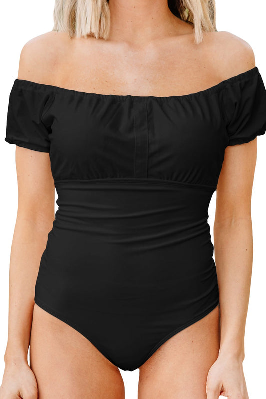 Black Off Shoulder One Piece