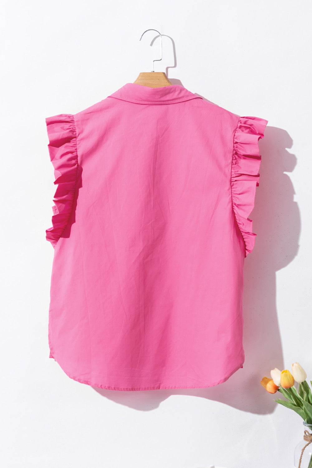 Pink Poplin Collared Shirt