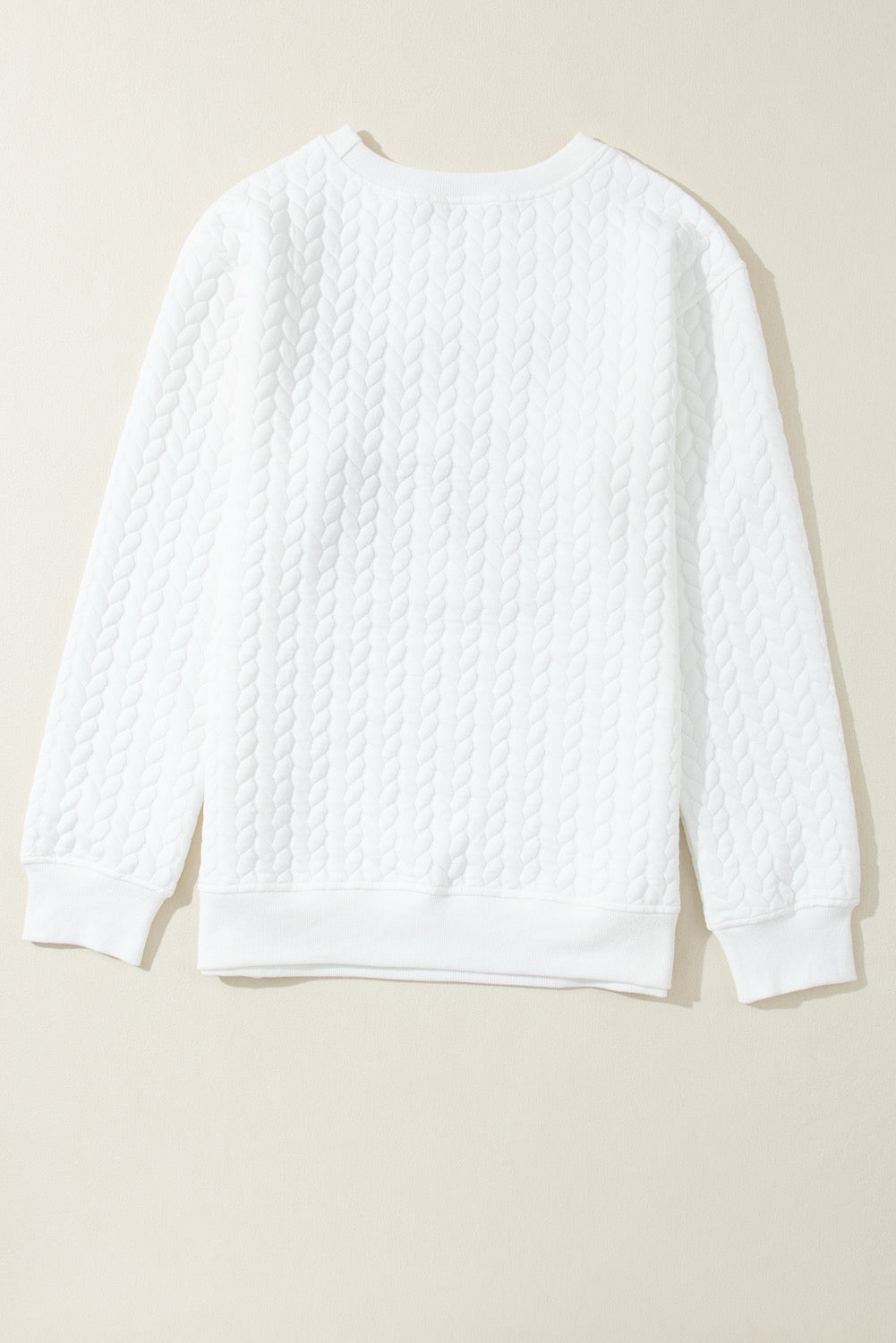 White Love Canle Knit Sweatshirt