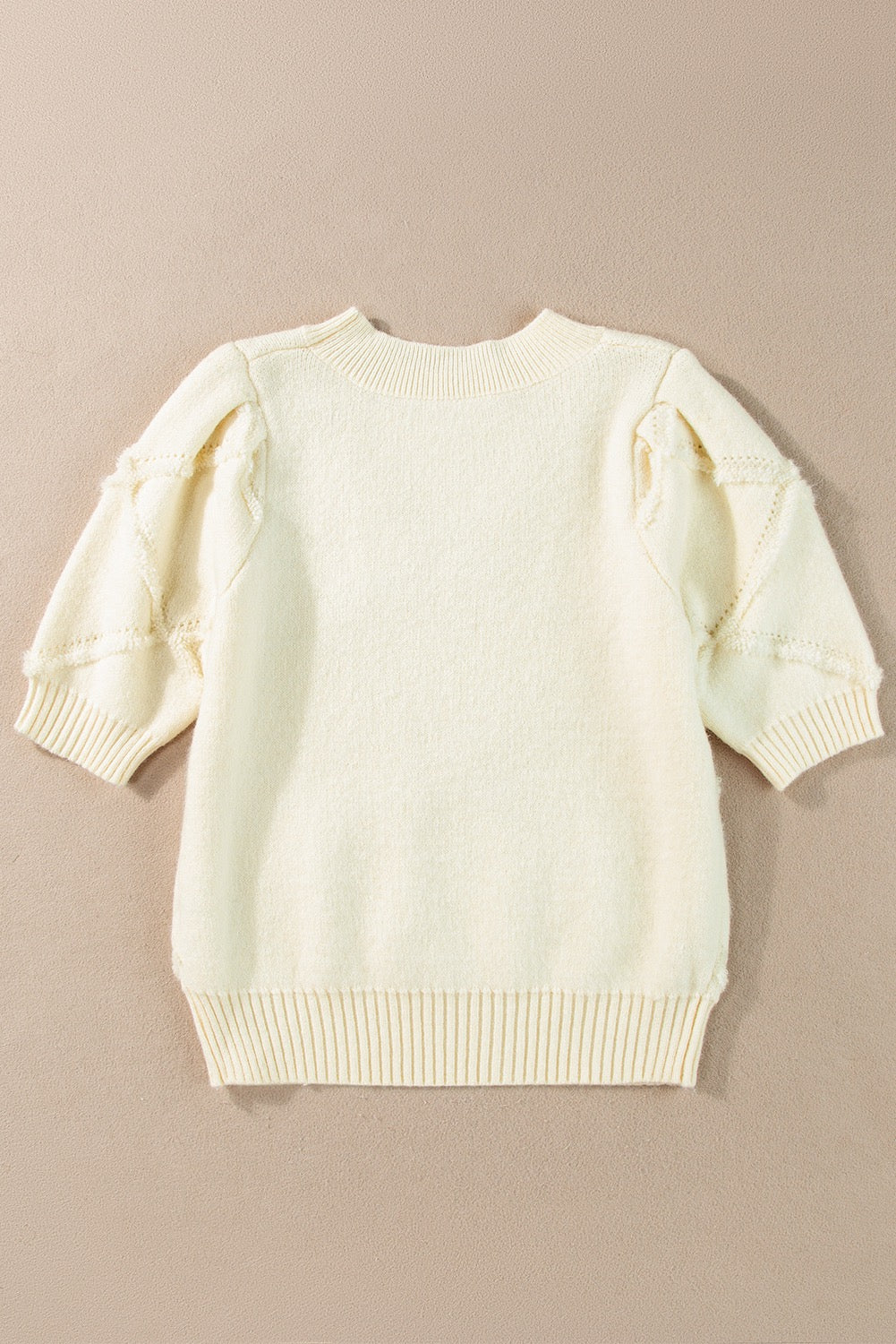 White Ribbed Sweater