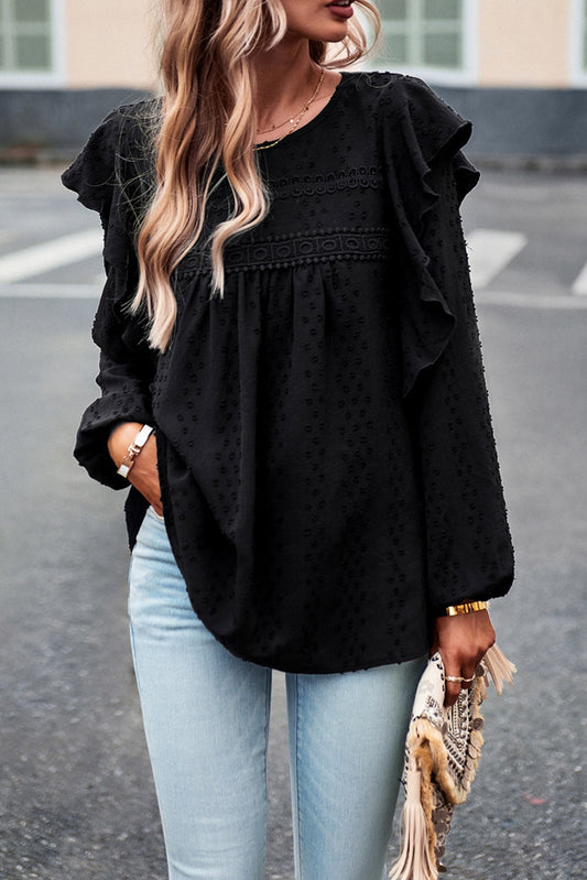 Black Eyelet Blouse