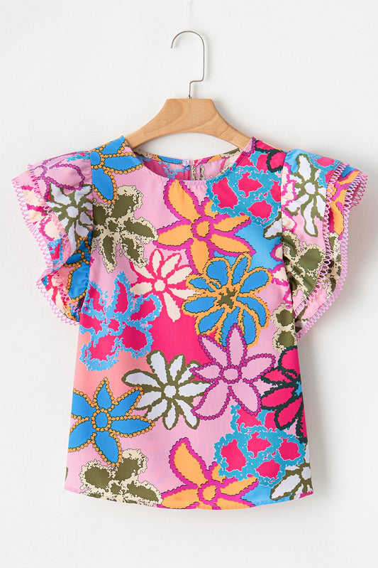 Multicolor Floral Print Blouse