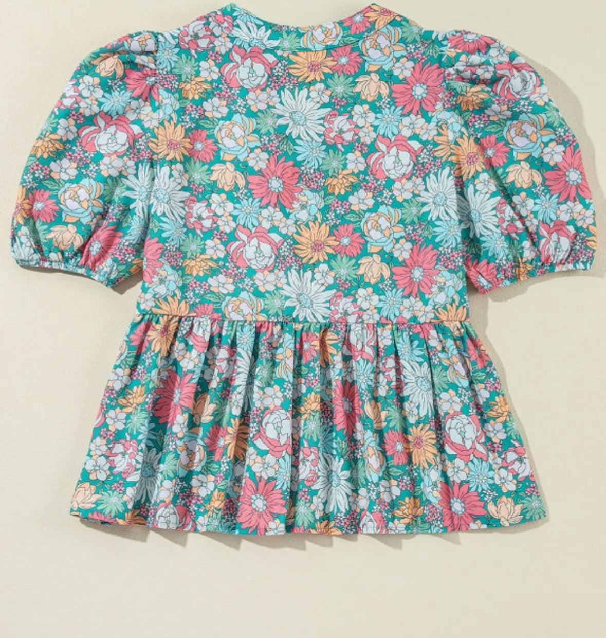 Multicolor Floral Peplum Blouse