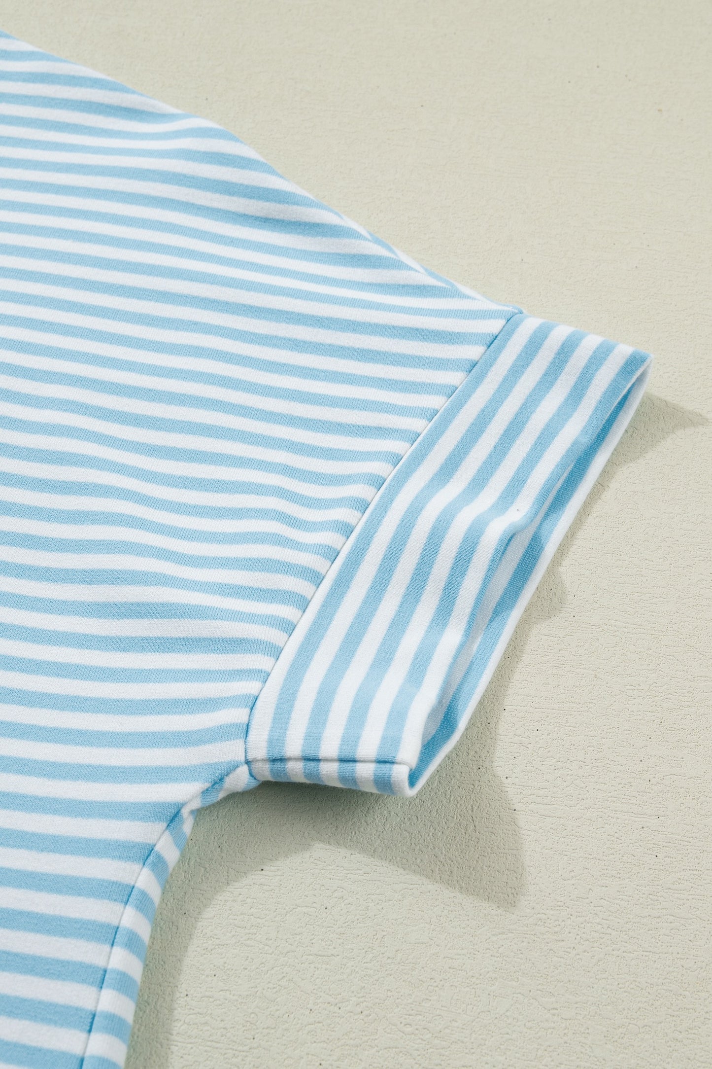 Blue Stripe Shorts Set
