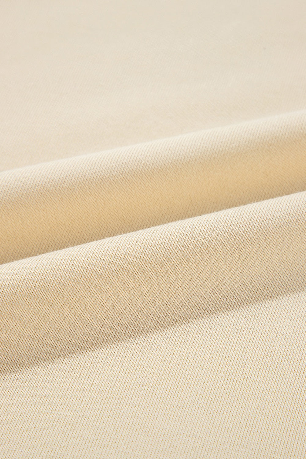 Beige Button Sleeve Sweatshirt