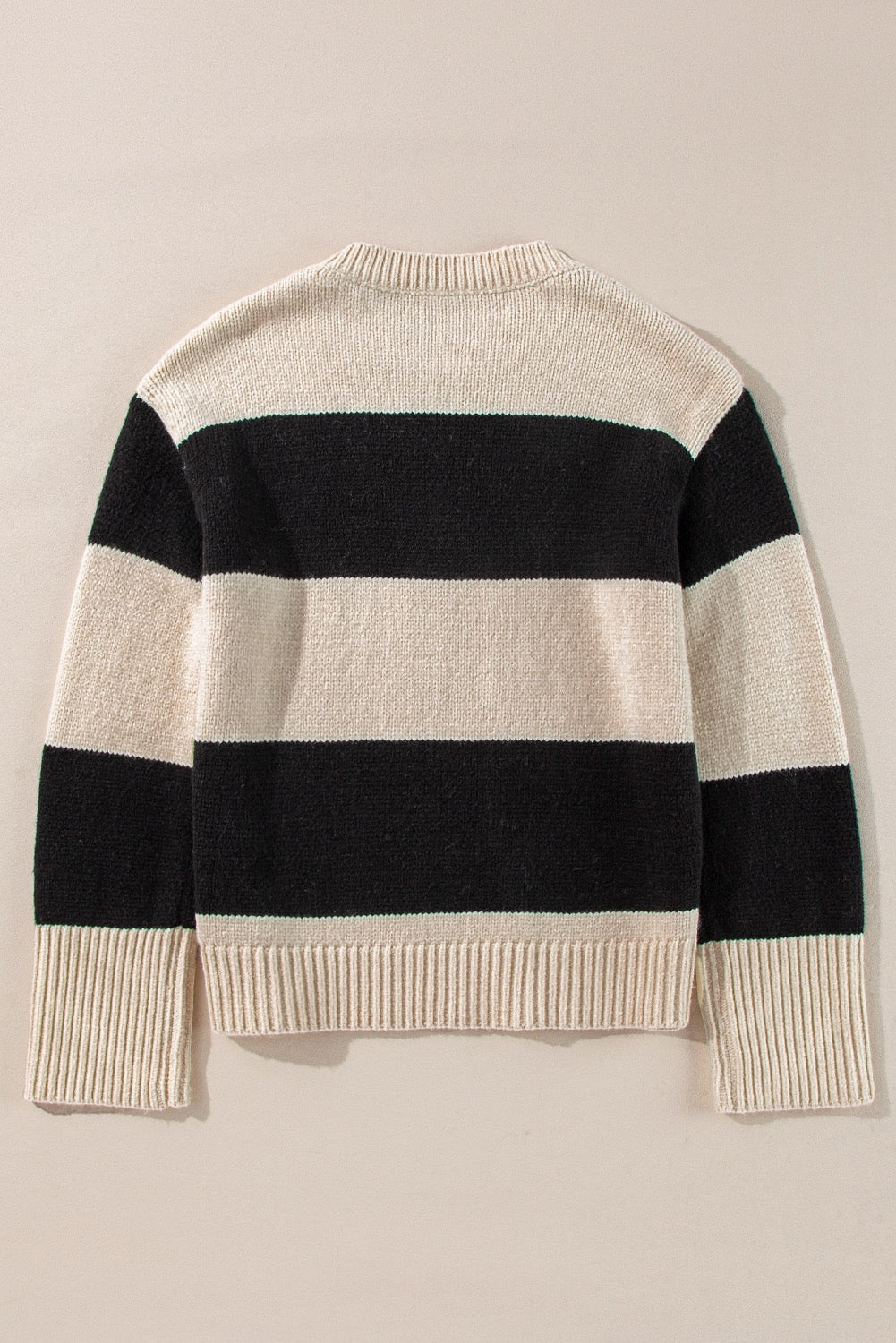 Black and Beige Pullover, Oversized Sweater