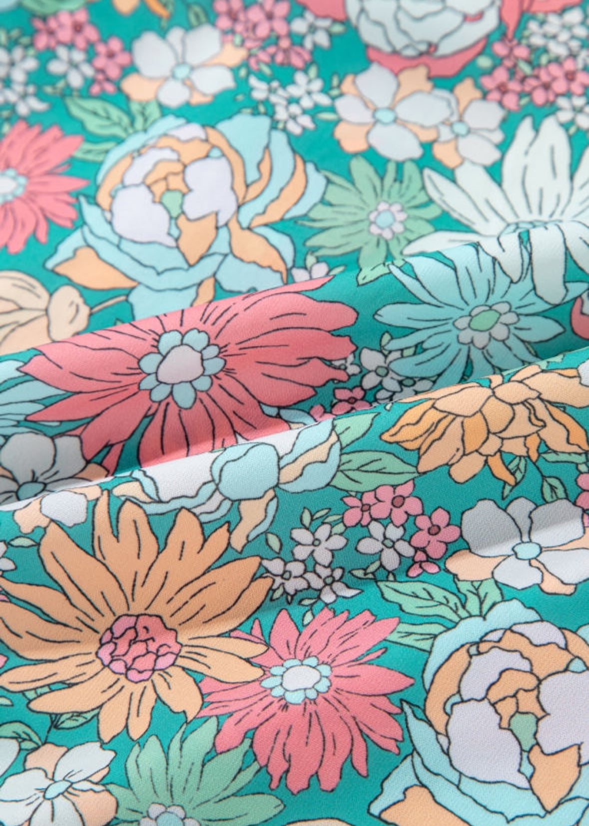 Multicolor Floral Peplum Blouse