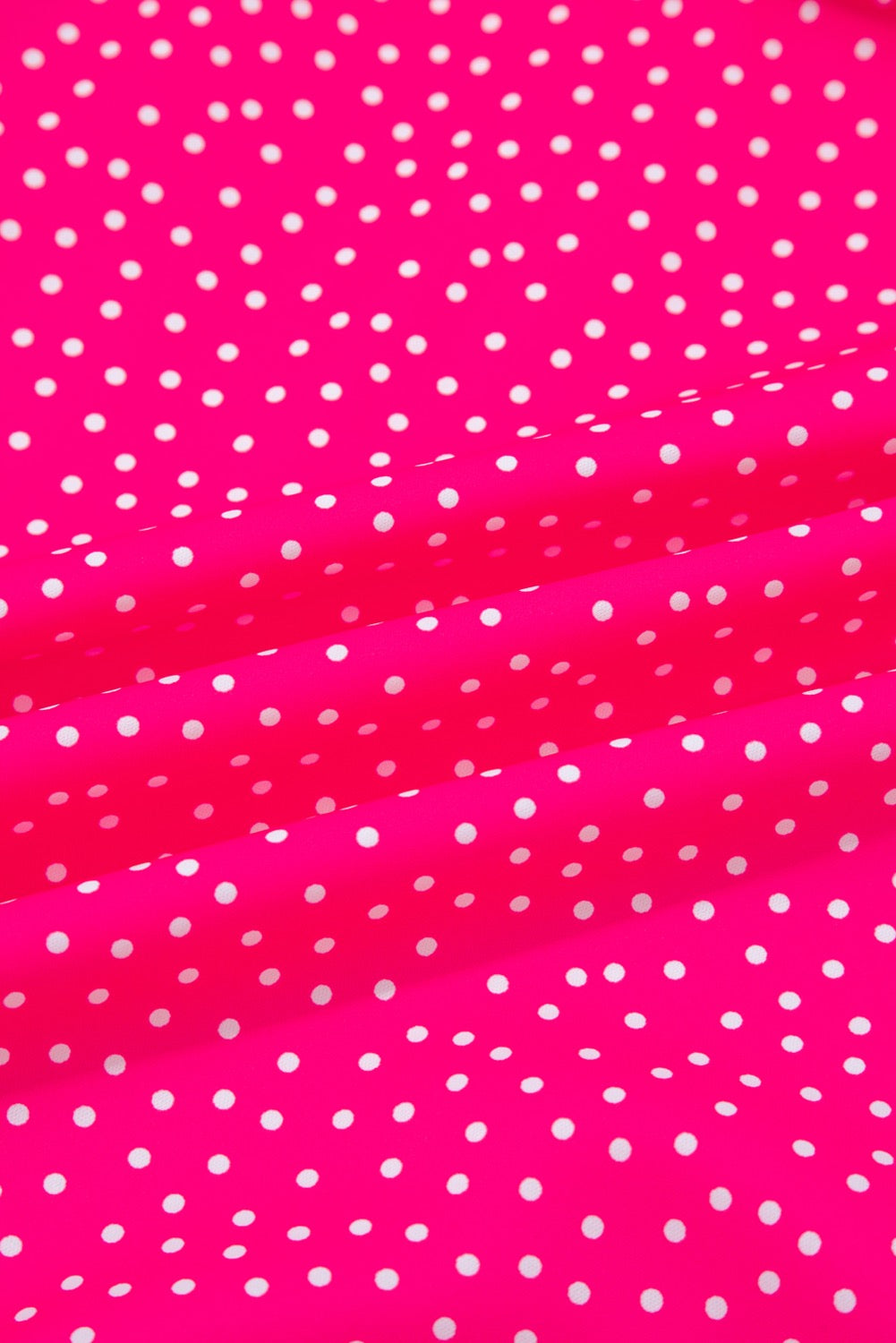 Rose Polka Dot Print Ruffled Smocked High Waist Plus Midi Dress