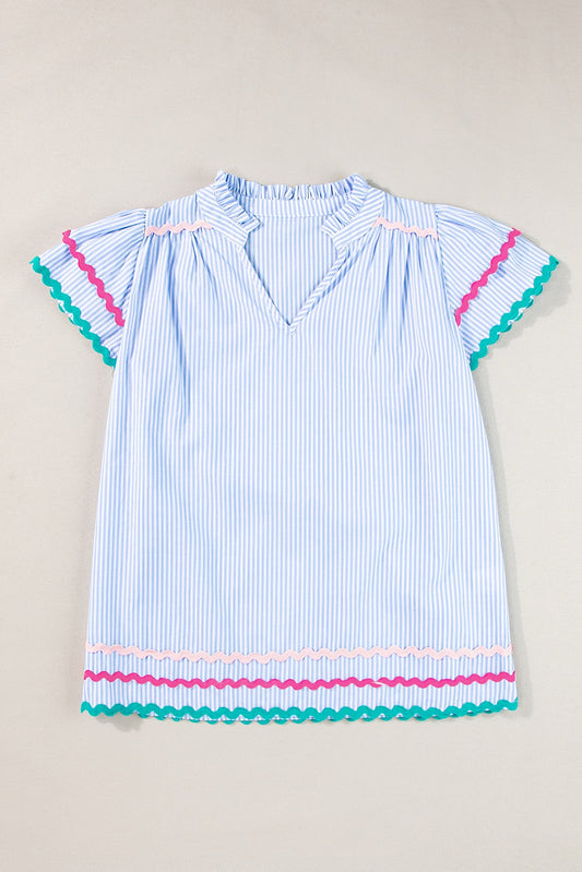 Blue Ric Rac Blouse