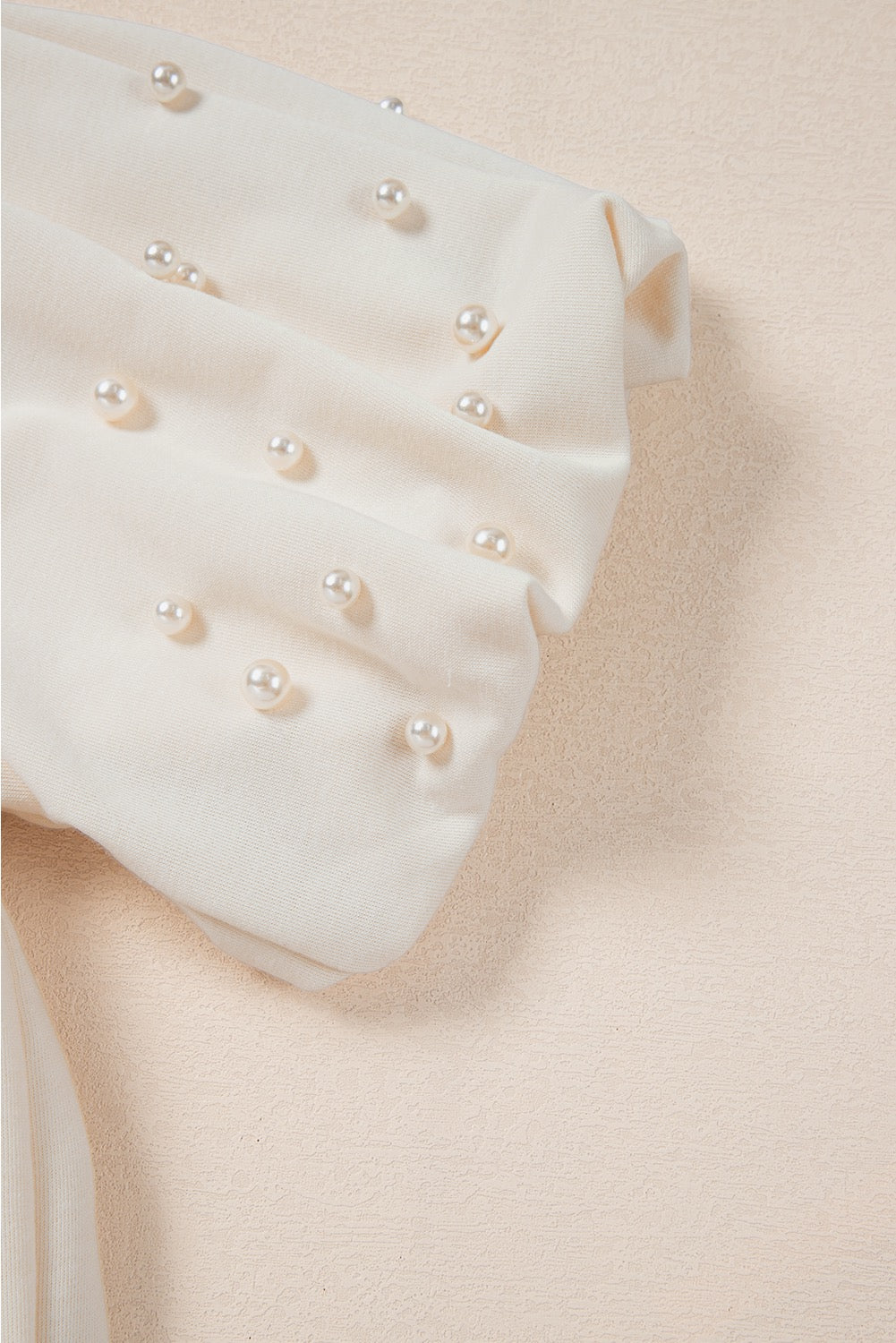 Half Sleeve Pearl Detail Blouse