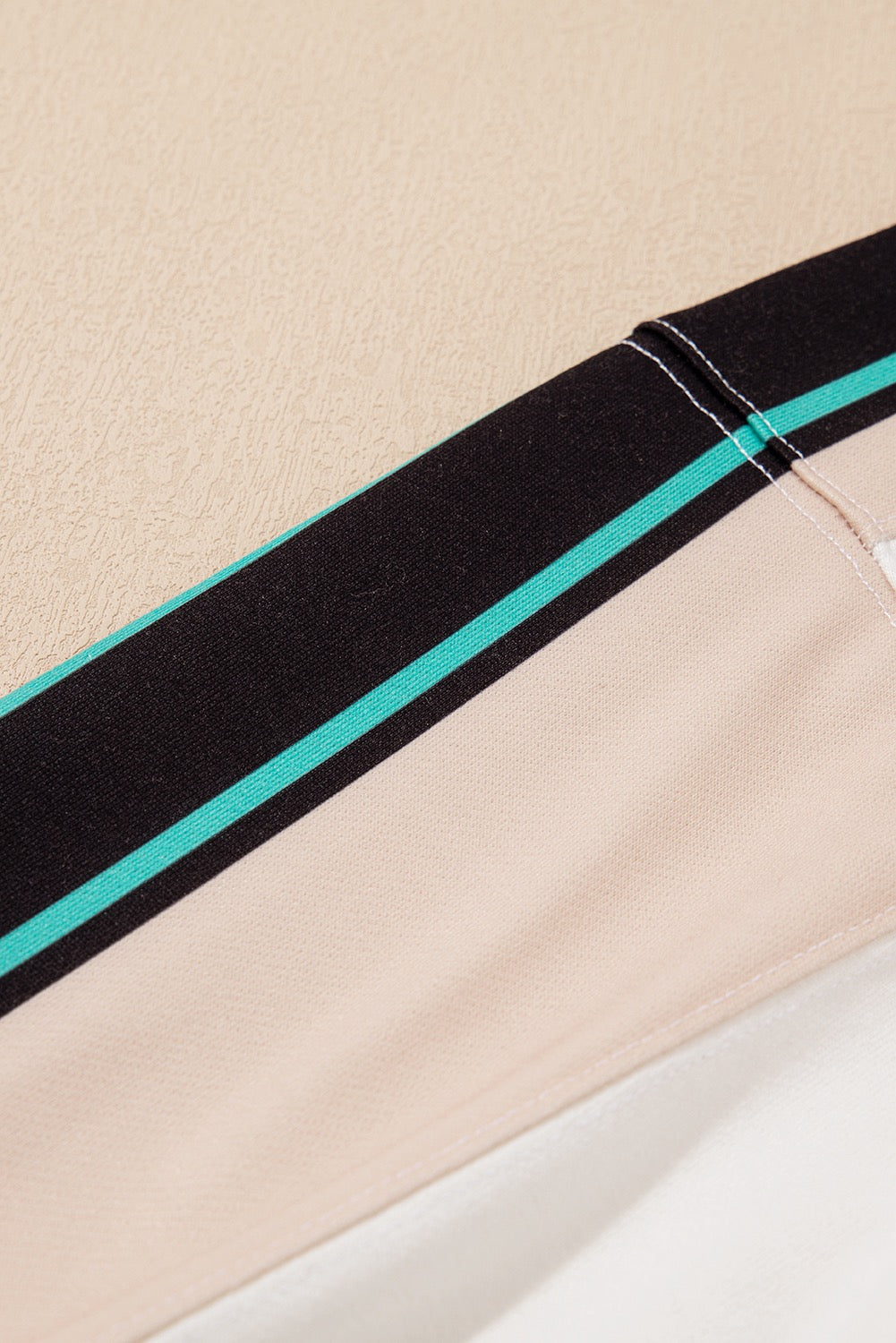 White Stripe Active Wear Sweatshirt