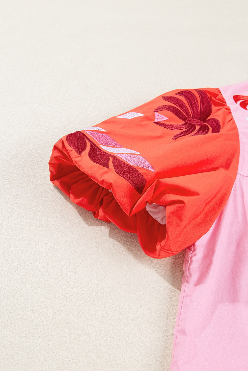 Pink Floral Babydoll Blouse