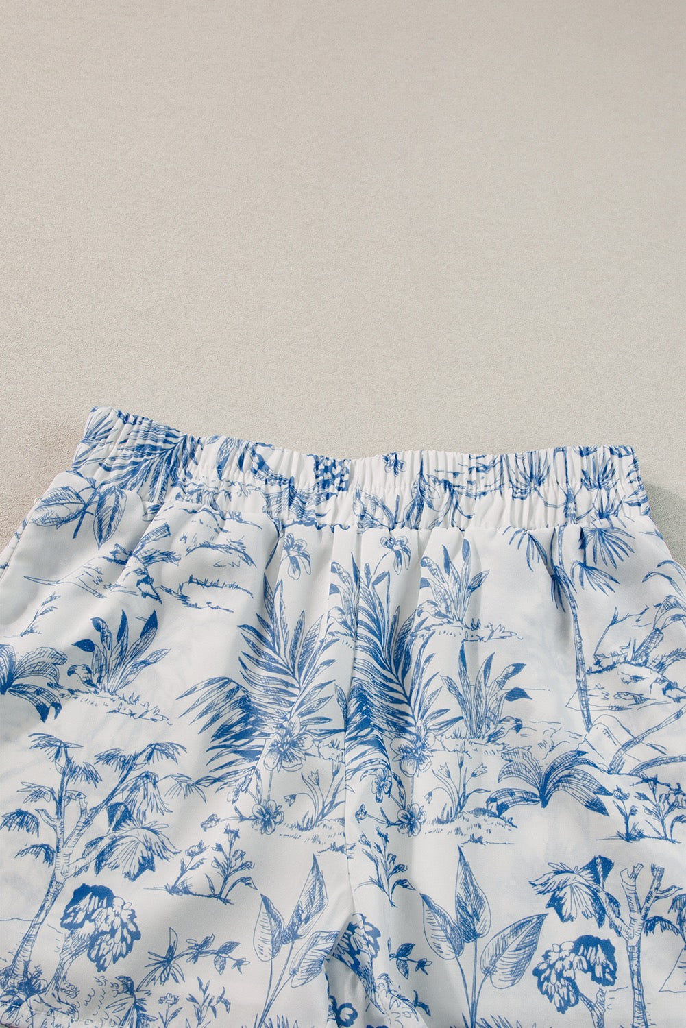 Blue Floral Shorts Pajama Set