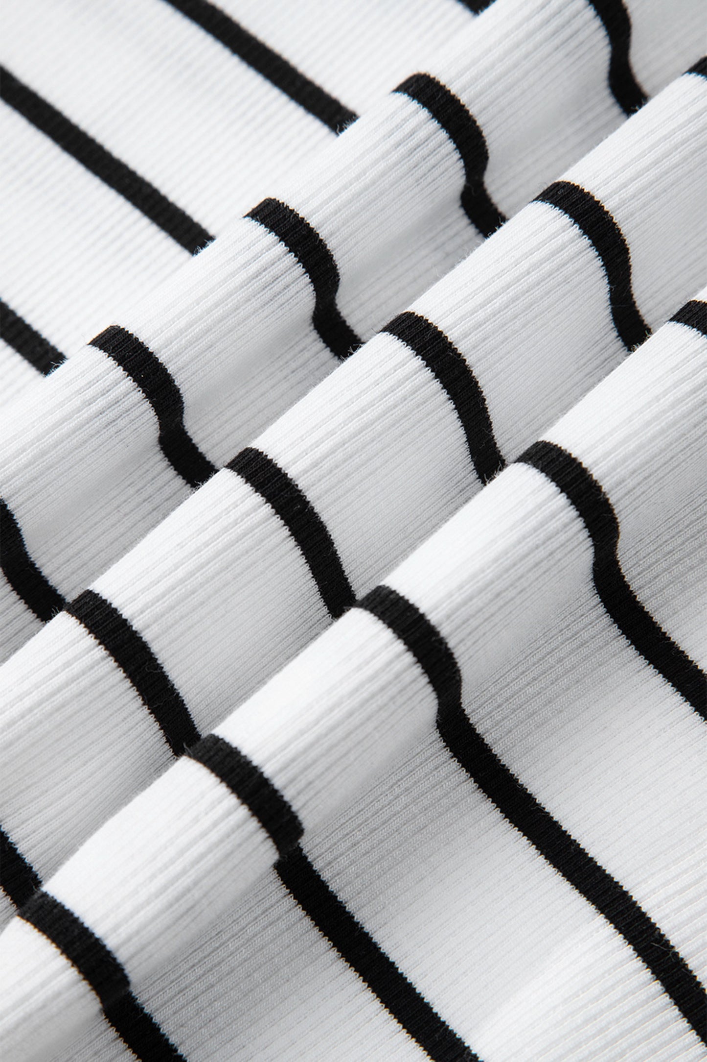 White Stripe Stand Collar V Neck Elastic Cuffs Half Sleeve Dolman Top