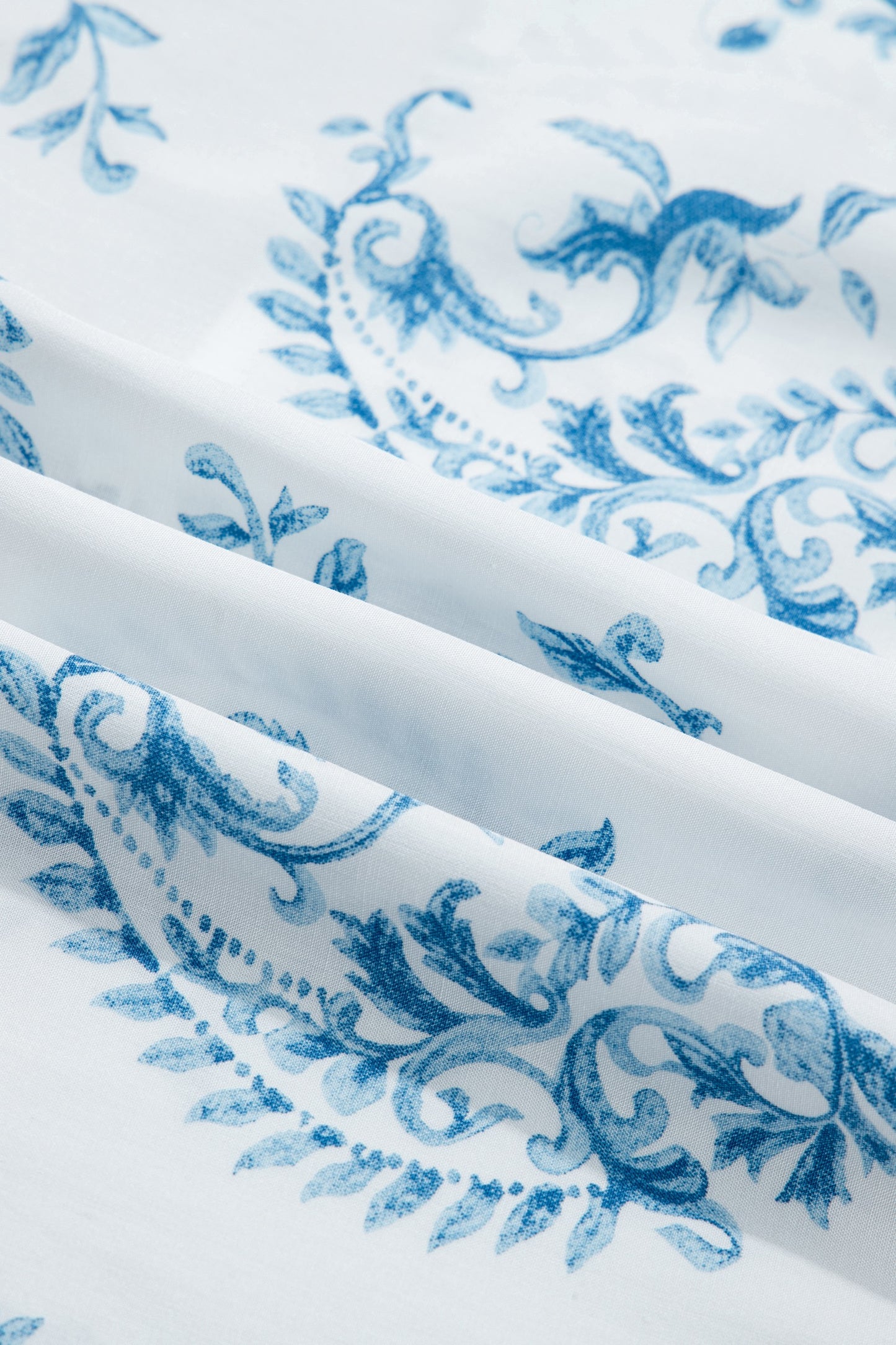 Sky Blue Plus Size Geometric Floral Print Button Split Neck Short Sleeve Maxi Dress (ships mid April)