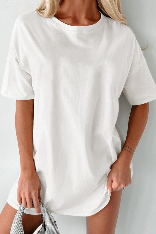 White Basic Tunic Tee