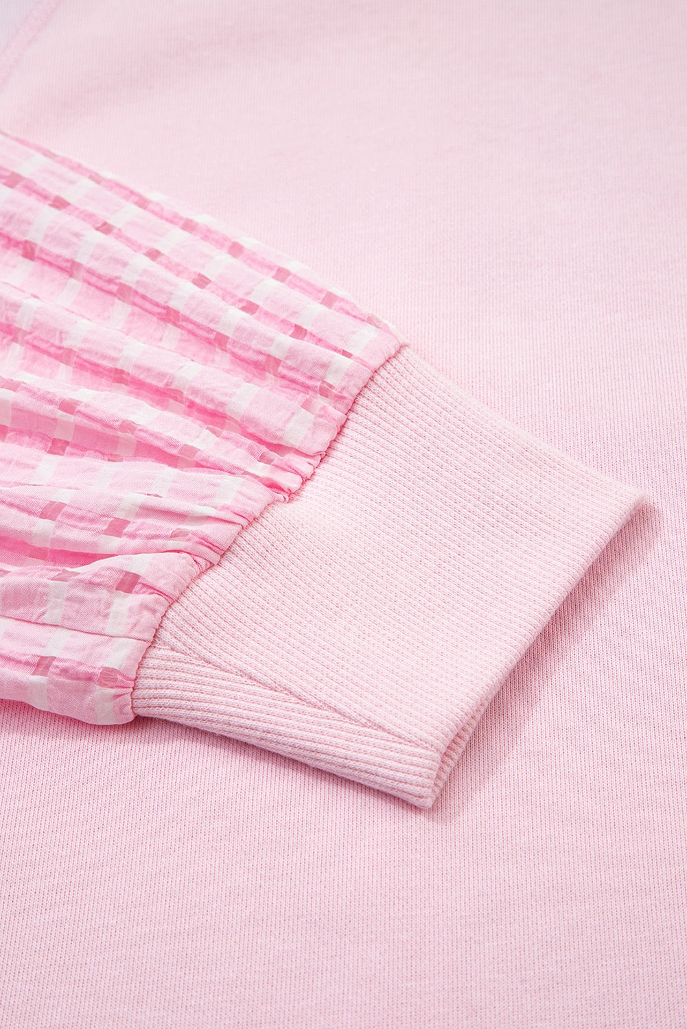 Pink Striped Patchwork Raglan Pullover Top with Slits