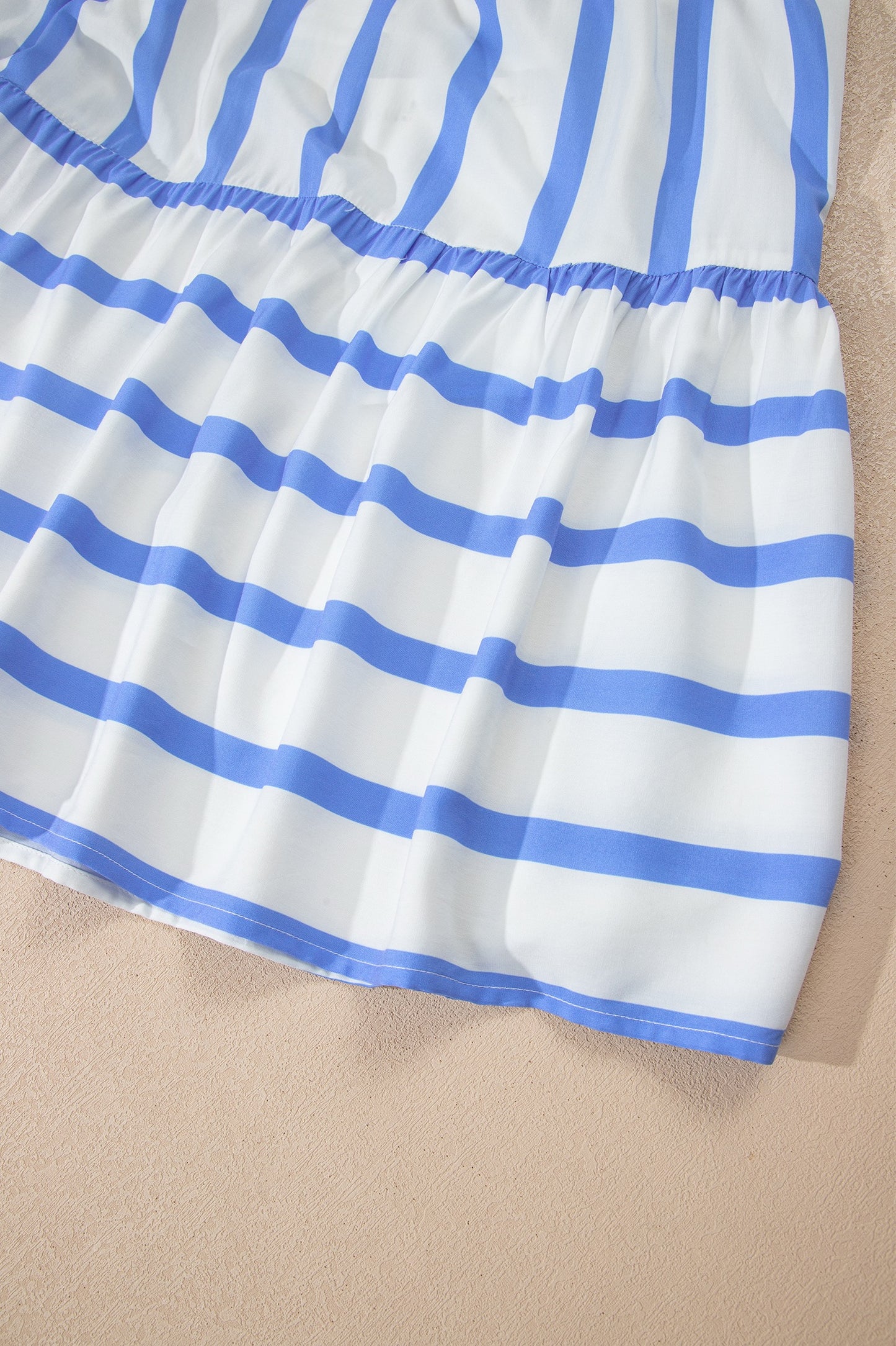 Blue Stripe Ricrac Trim Maxi