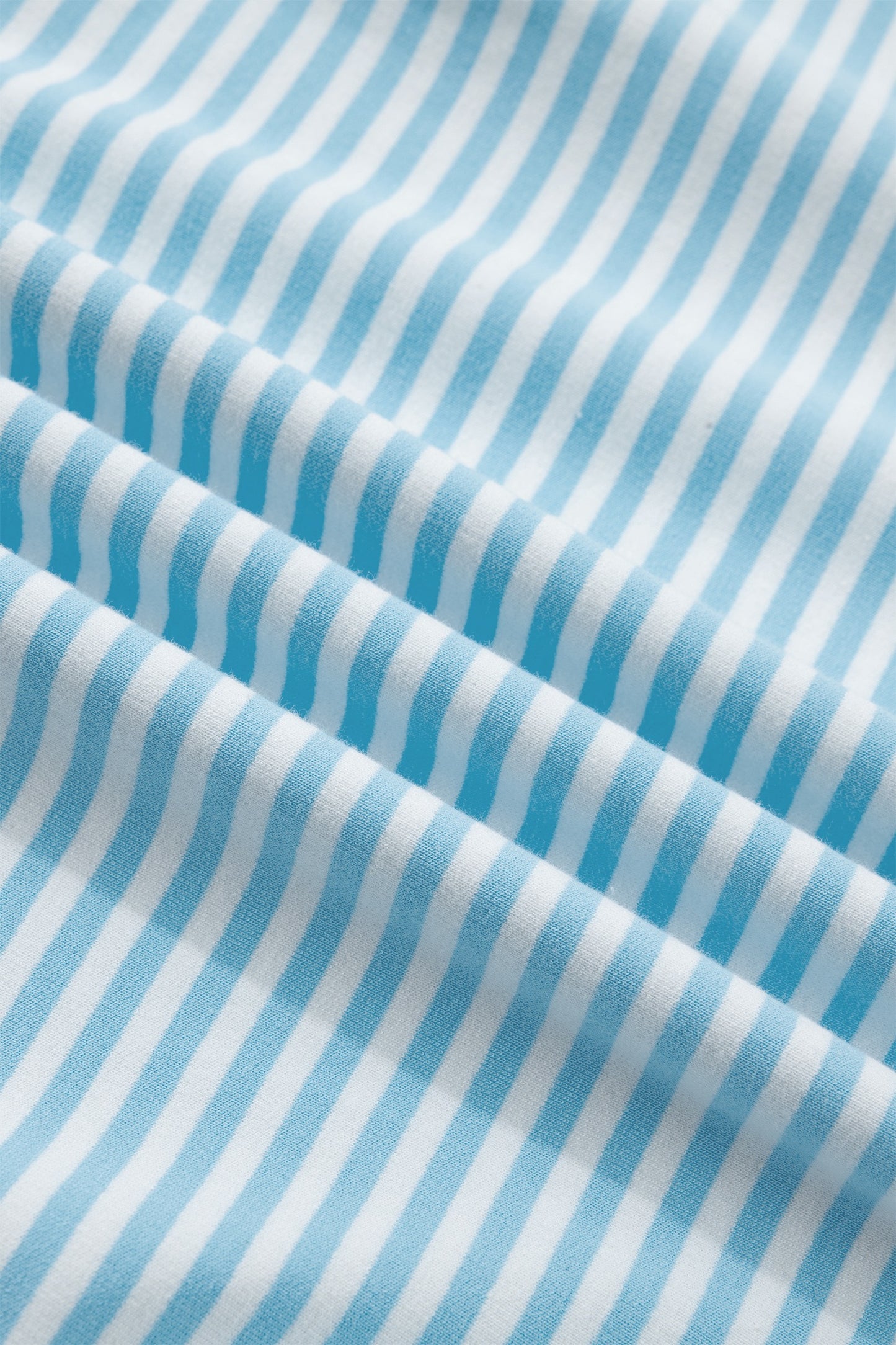 Blue Stripe Shorts Set