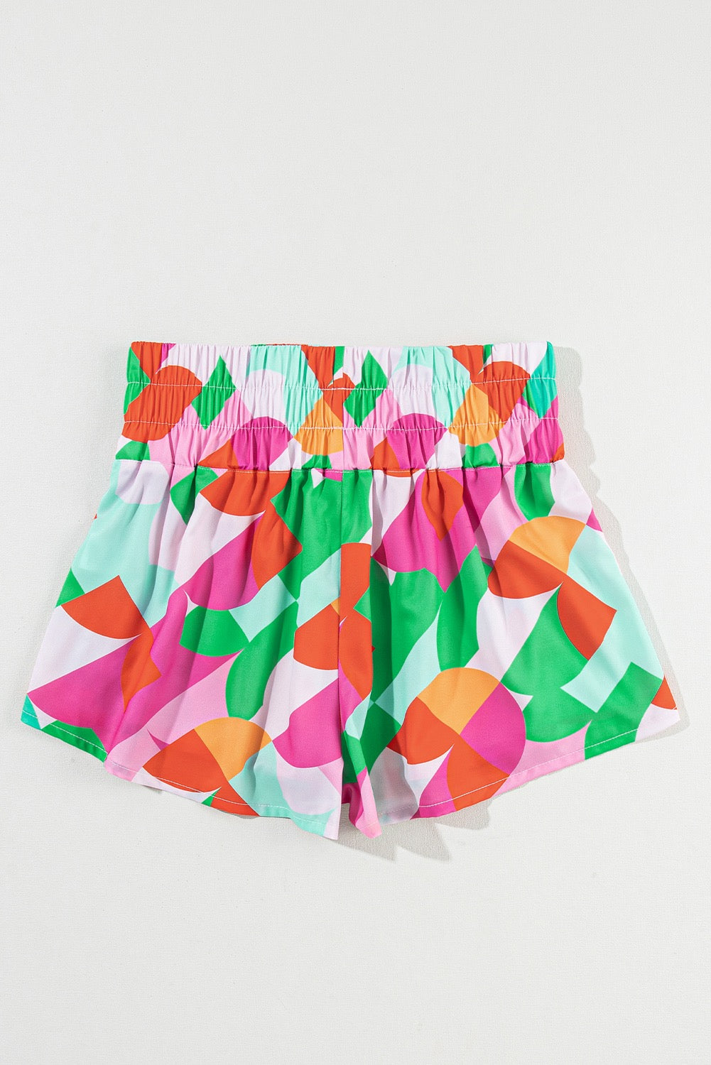 Active Wear Shorts Green Print