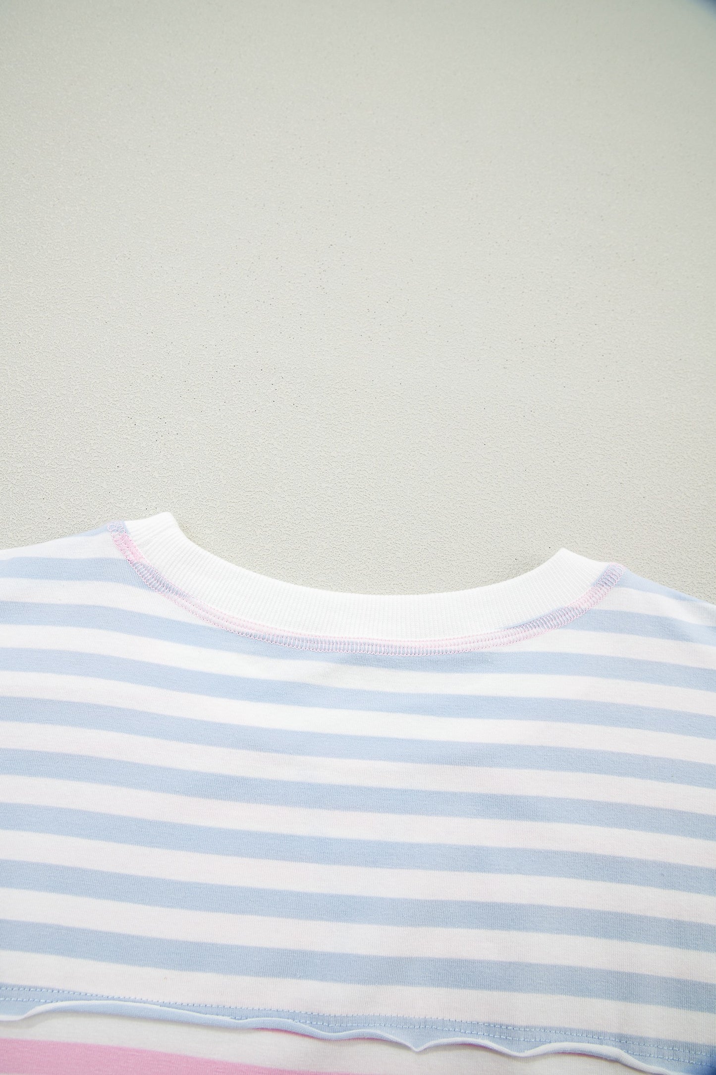 Casual Stripe Oversize Dolman Sleeve Patchwork
