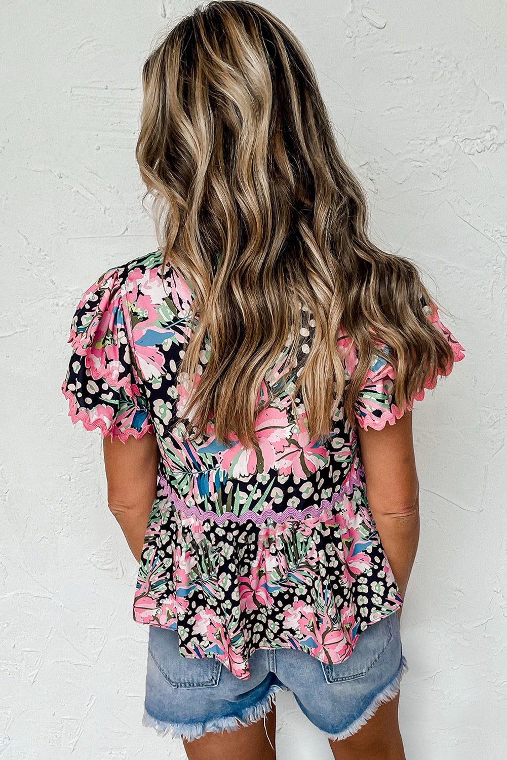 Floral Pink Ric Rac Blouse