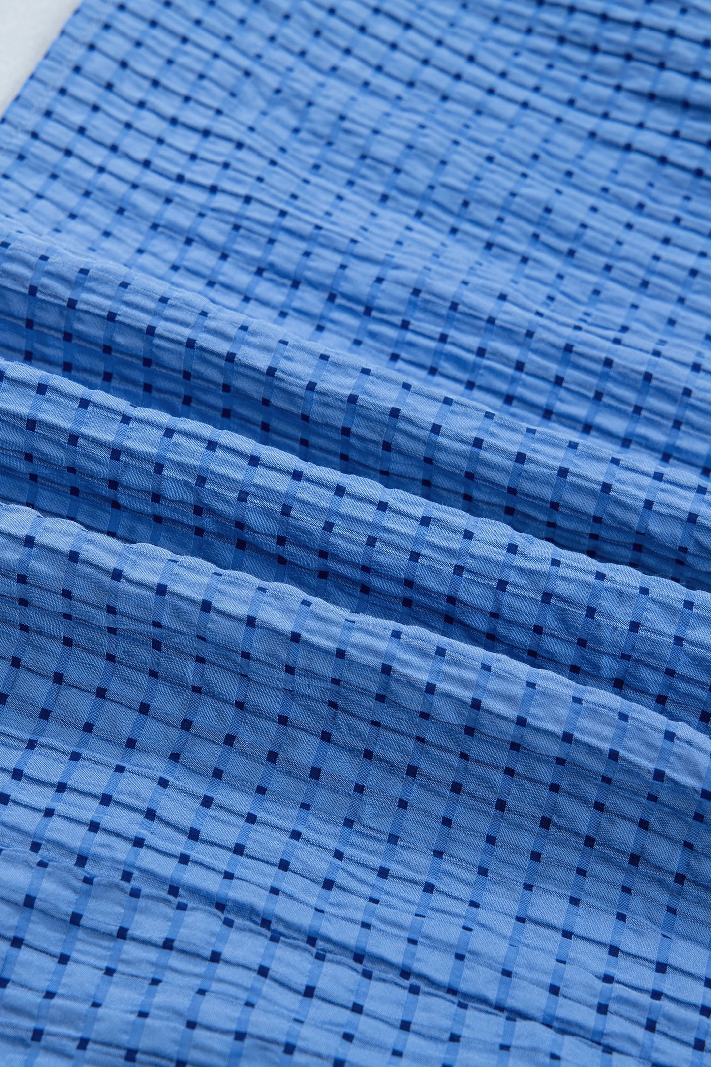 Blue Gingham Maxi Dress