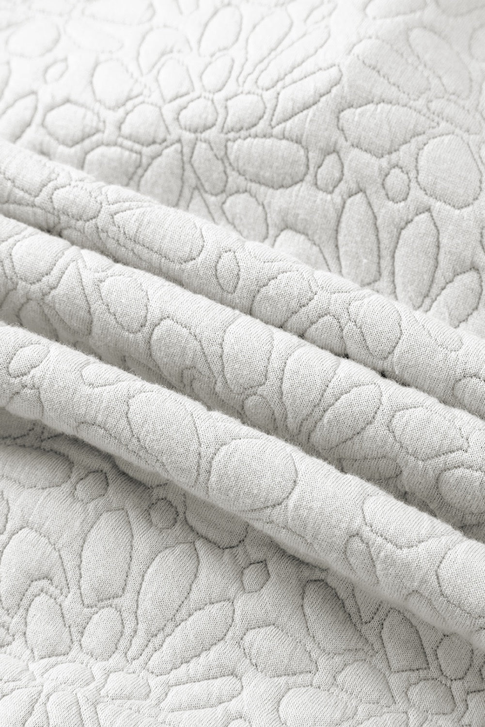 White Quilted Floral Jacket