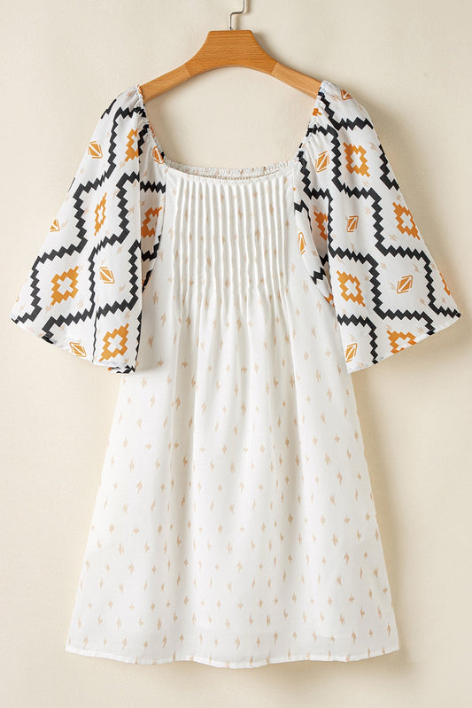 Aztec Print Shift Dress