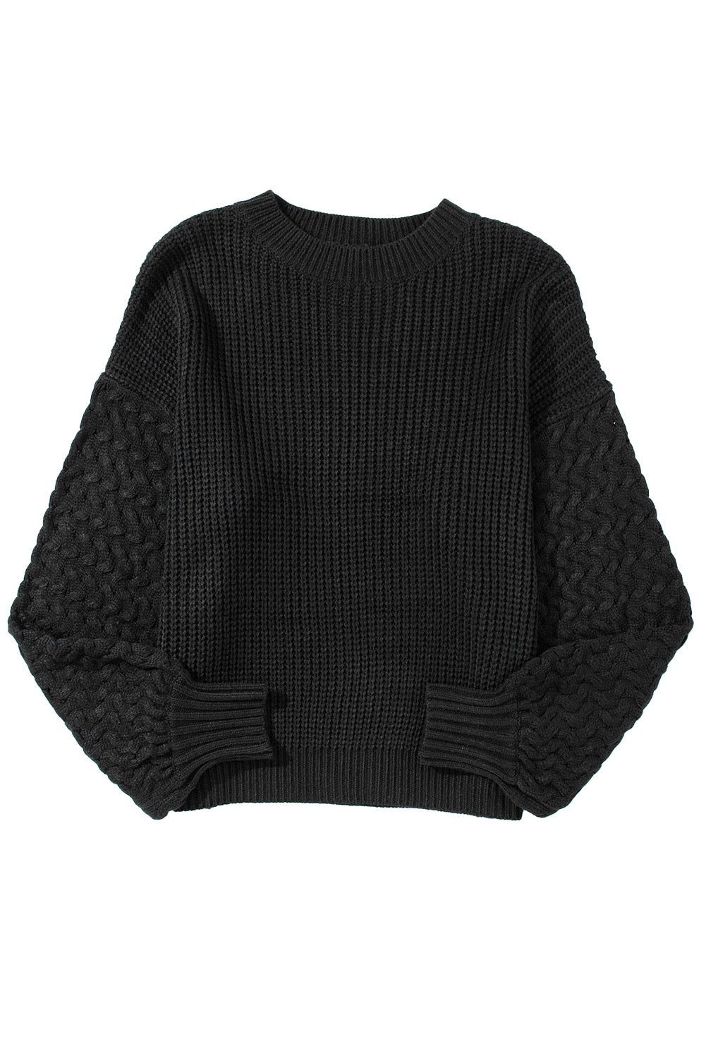 Black Cable Knit Sweater
