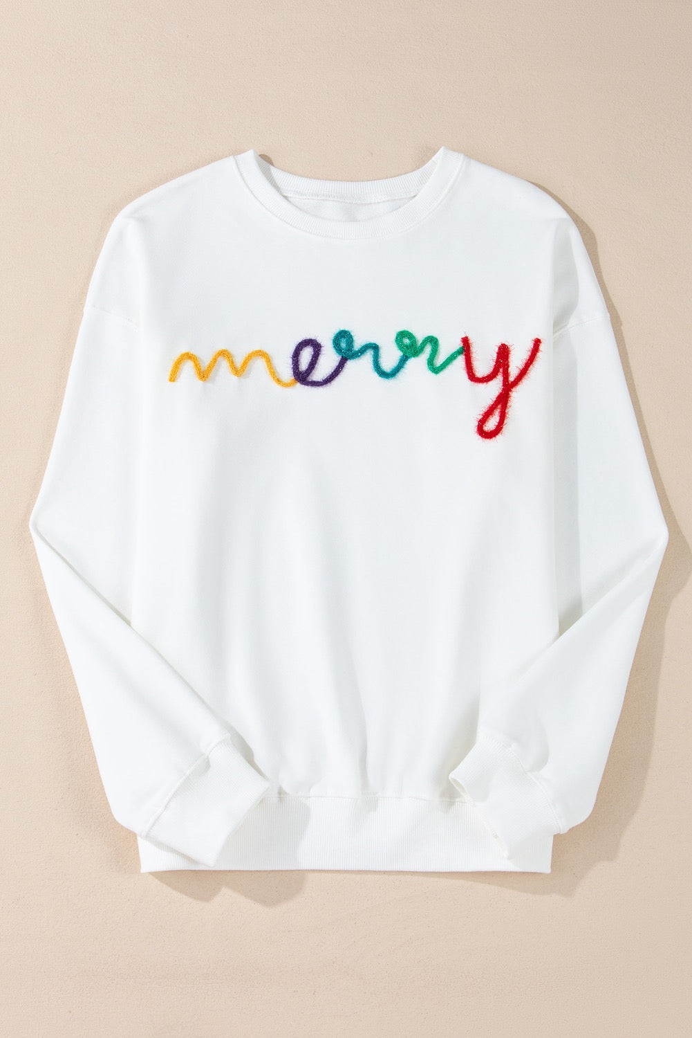 White Merry Sweatshirt