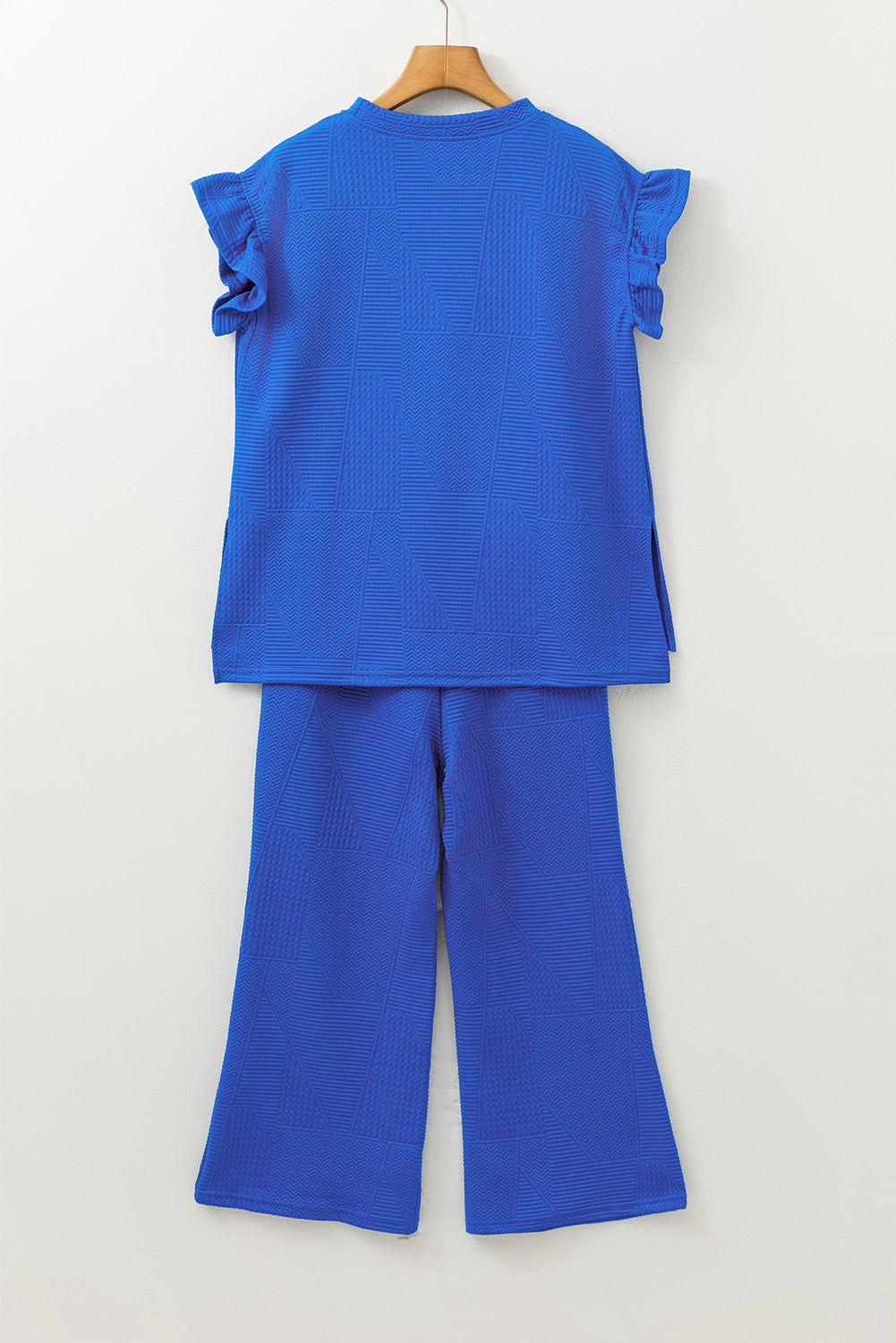 *New Color, Royal Blue Ruffled Sleeve Set