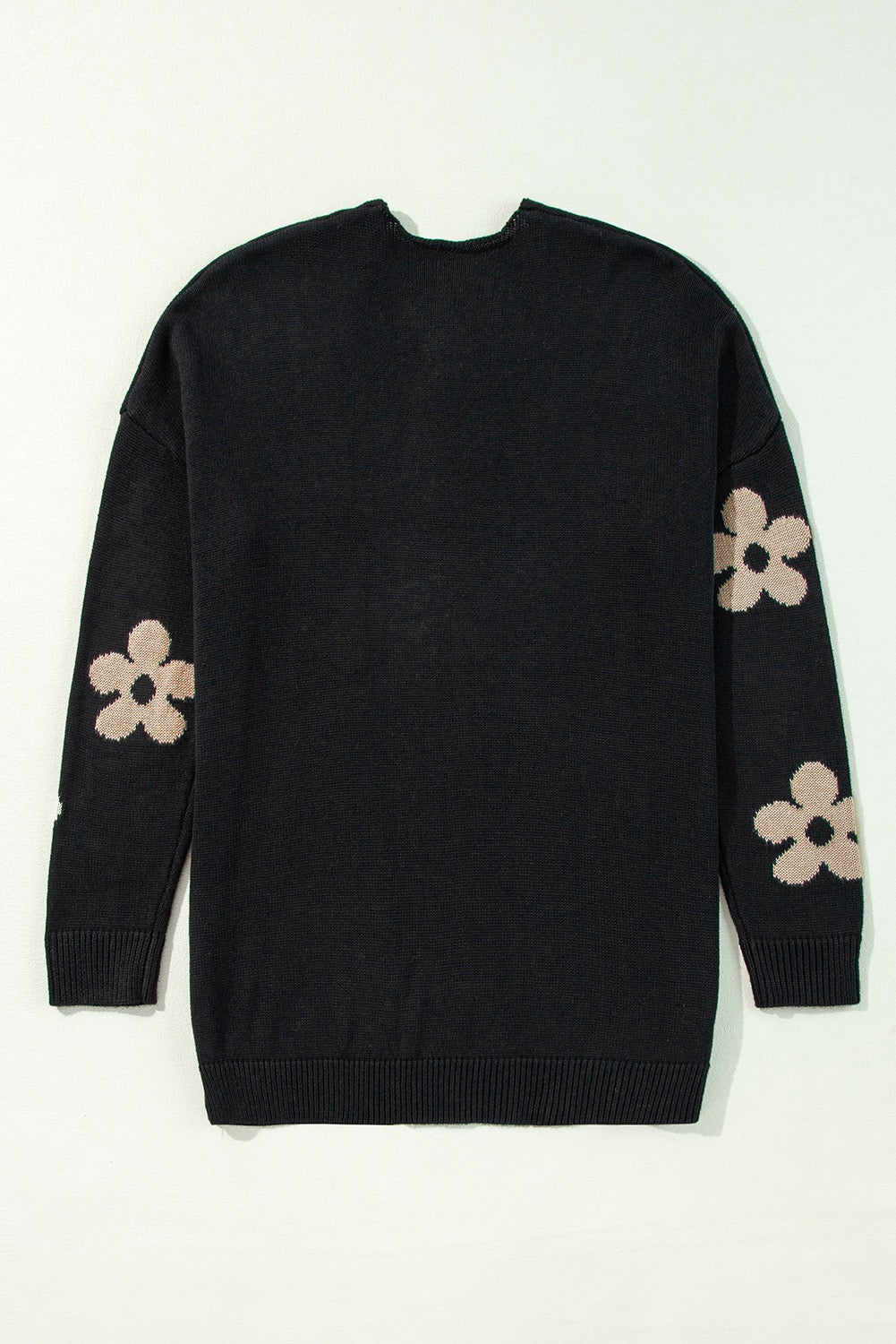 Black Floral Cardigan