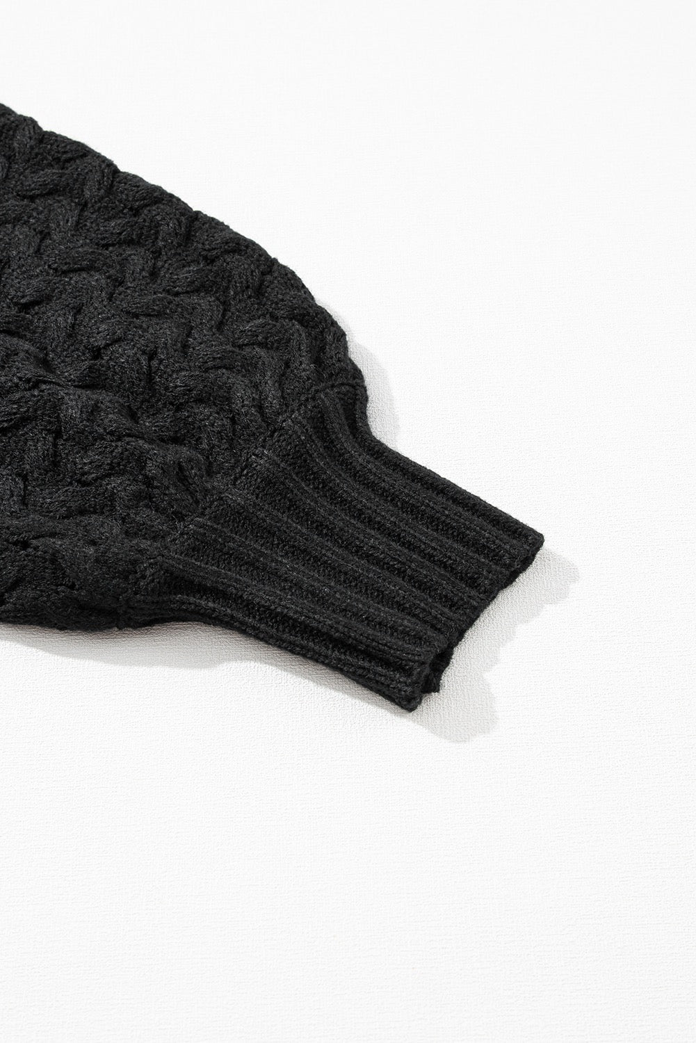 Black Cable Knit Sweater