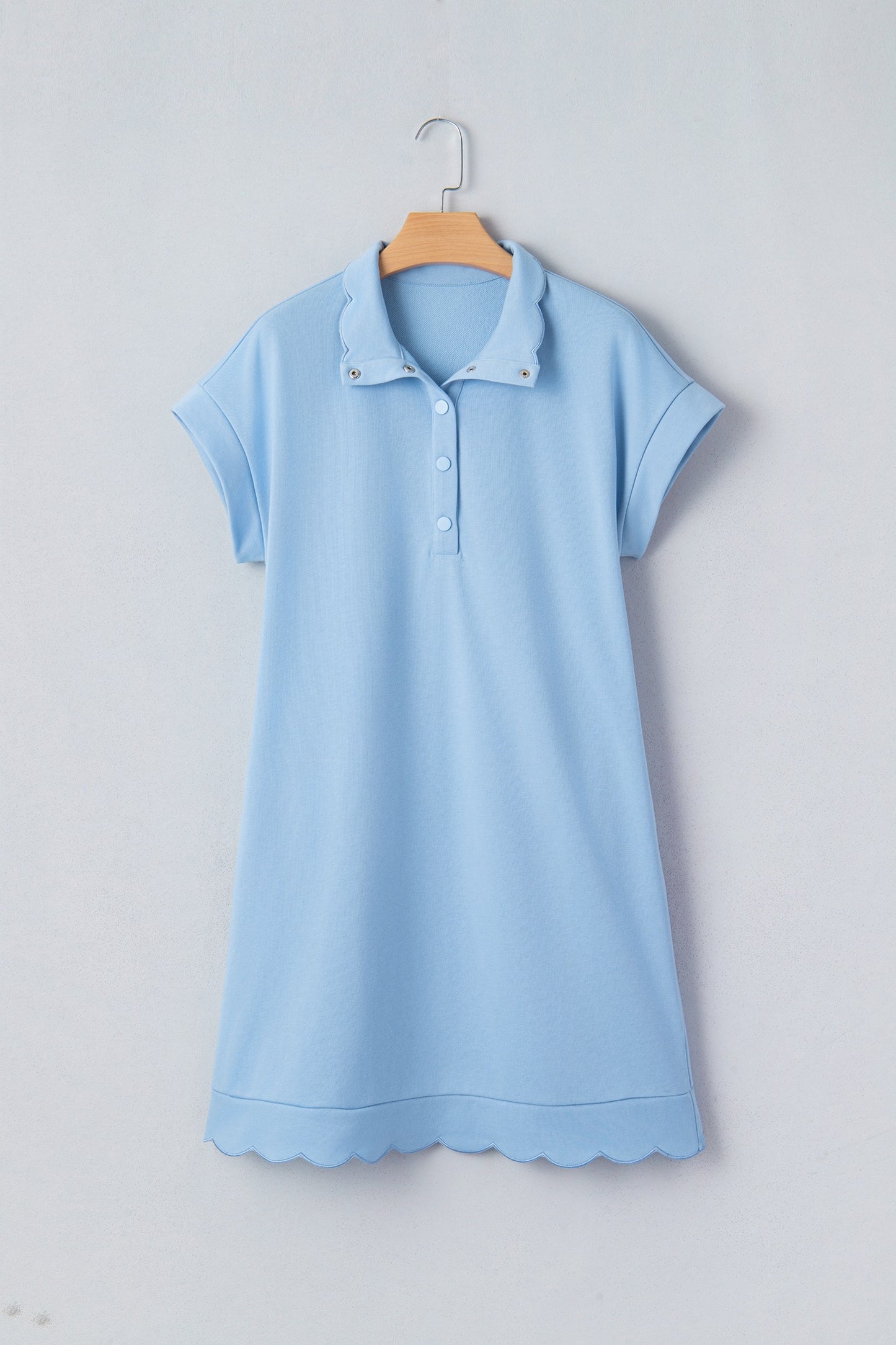 Blue Scalloped Dress