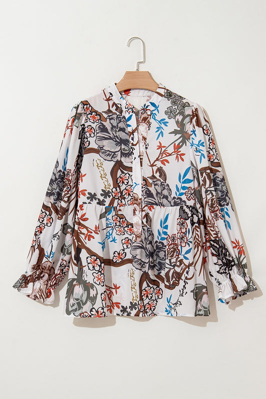 White Floral Top