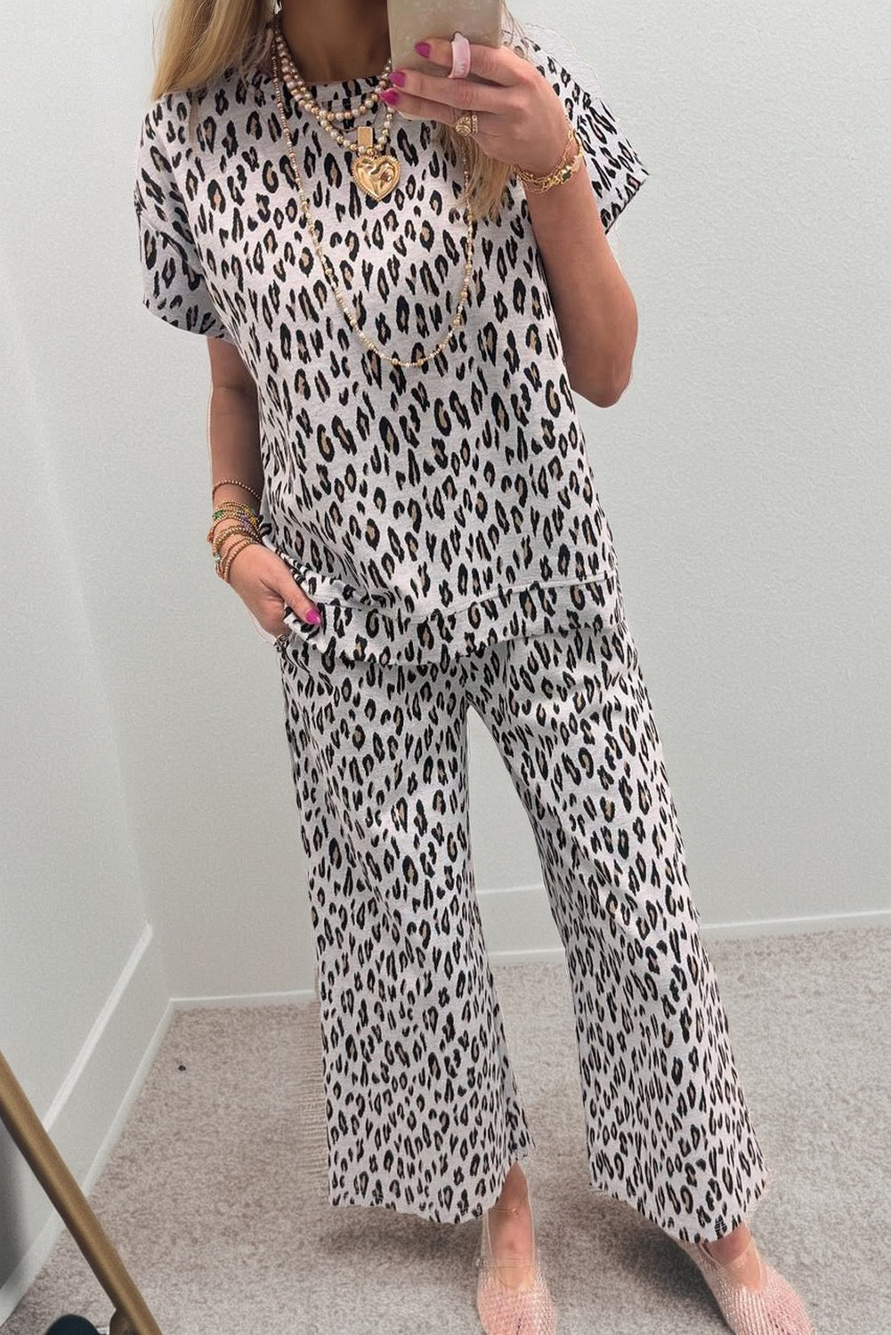 Leopard Print Pant Set