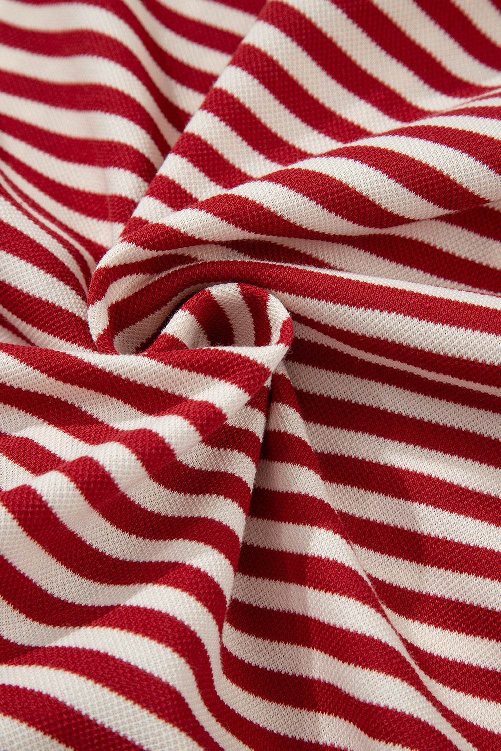Red Stripe Bow Knot Back Top