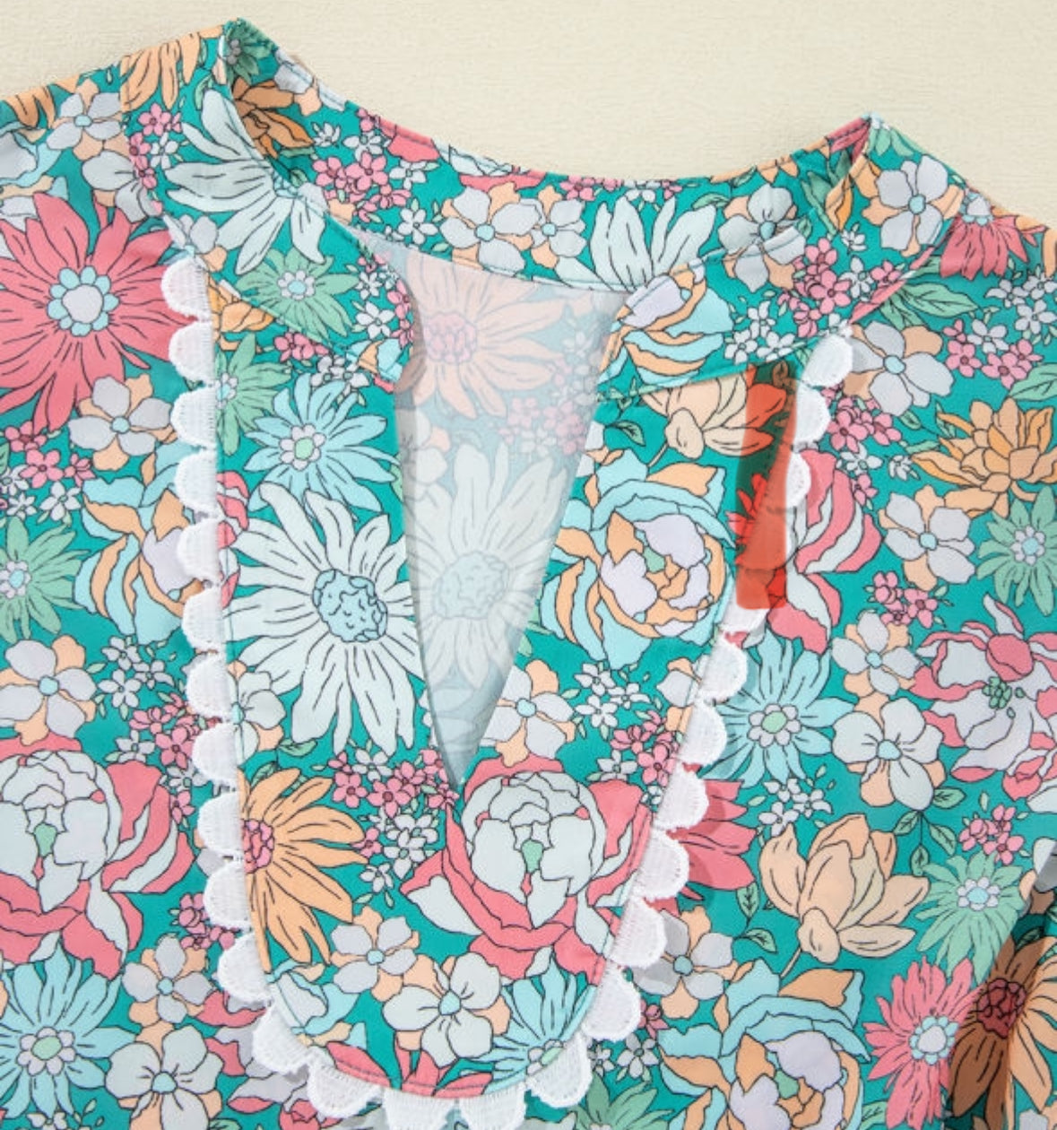 Multicolor Floral Peplum Blouse