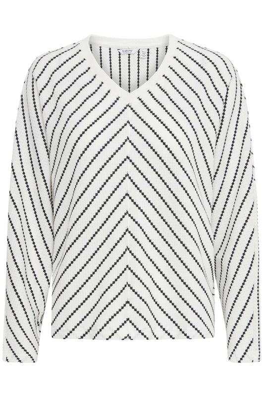 Black Chevron Stripe Top