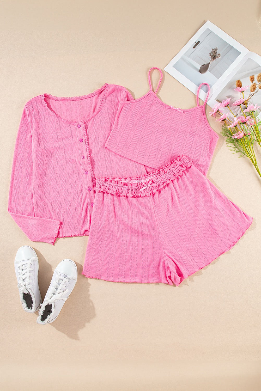 Pink 3 piece Lounge Set