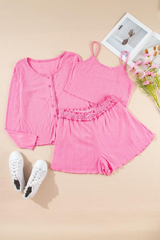 Pink 3 piece Lounge Set
