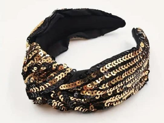 Black and Gold Headband