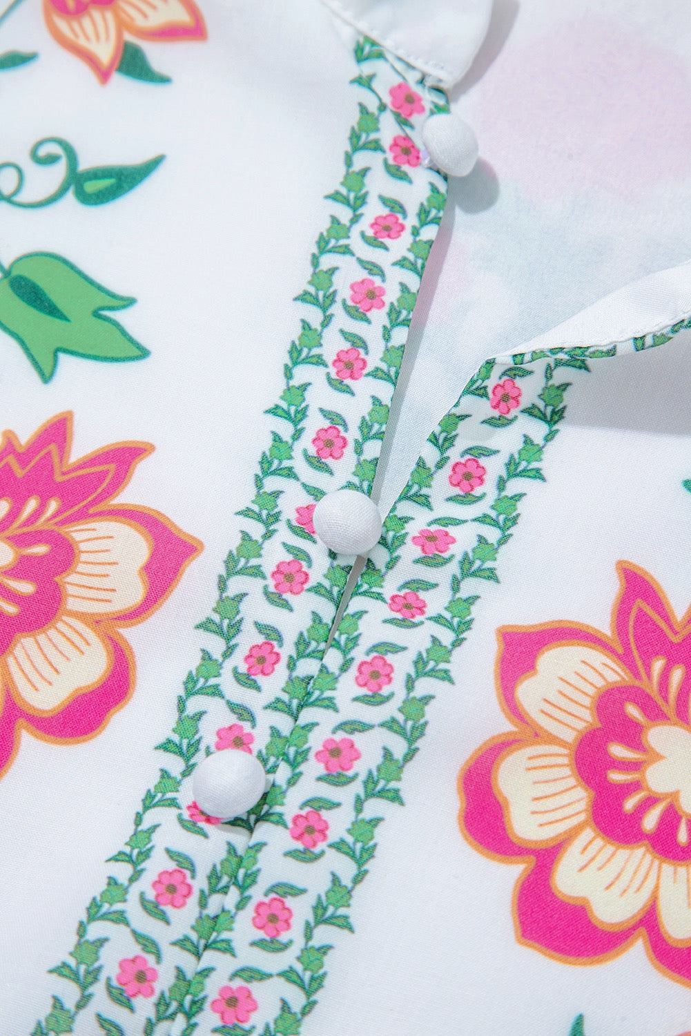 White Floral Loose Tiered Maxi Dress