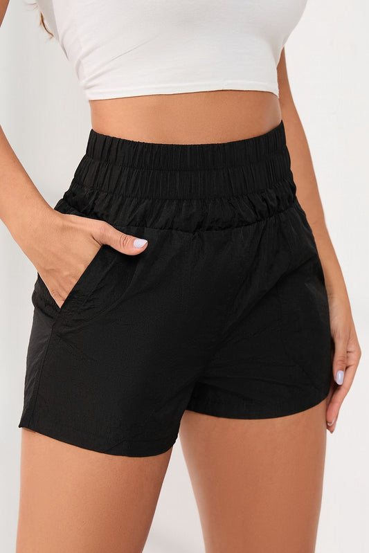 Black High Waisted Athletic Shorts