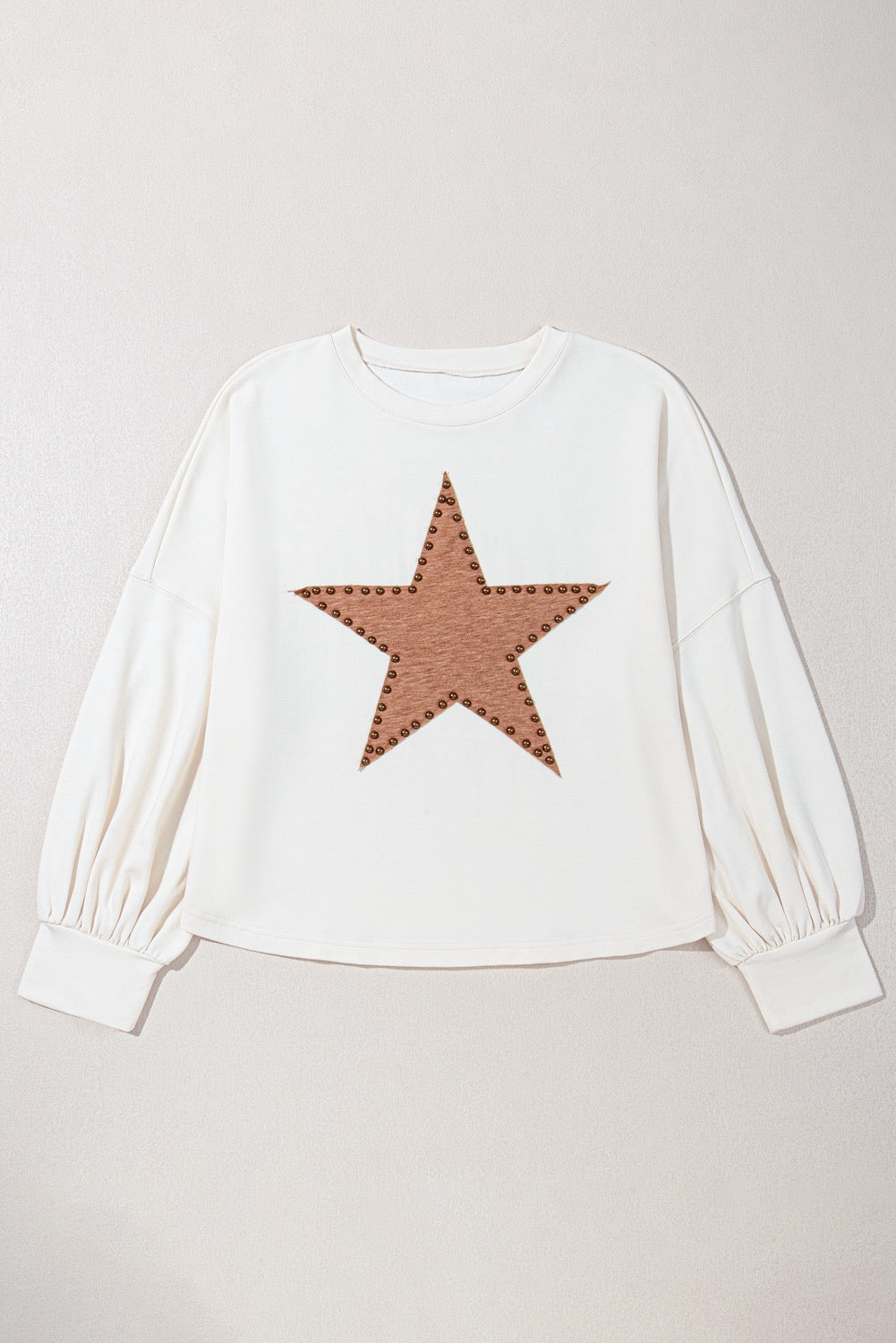 Beige Star Studded Shirt